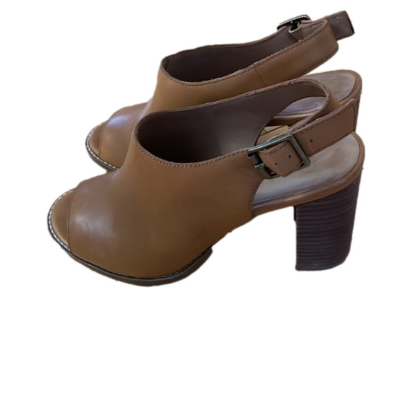 MADEWELL The Cary Peep Toe Leather Slingback Shoes size 9 - Picture 4 of 9